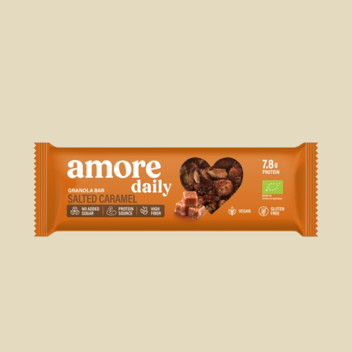 12бр. Нисковъглехидратен AMORE Бар - Солен Карамел