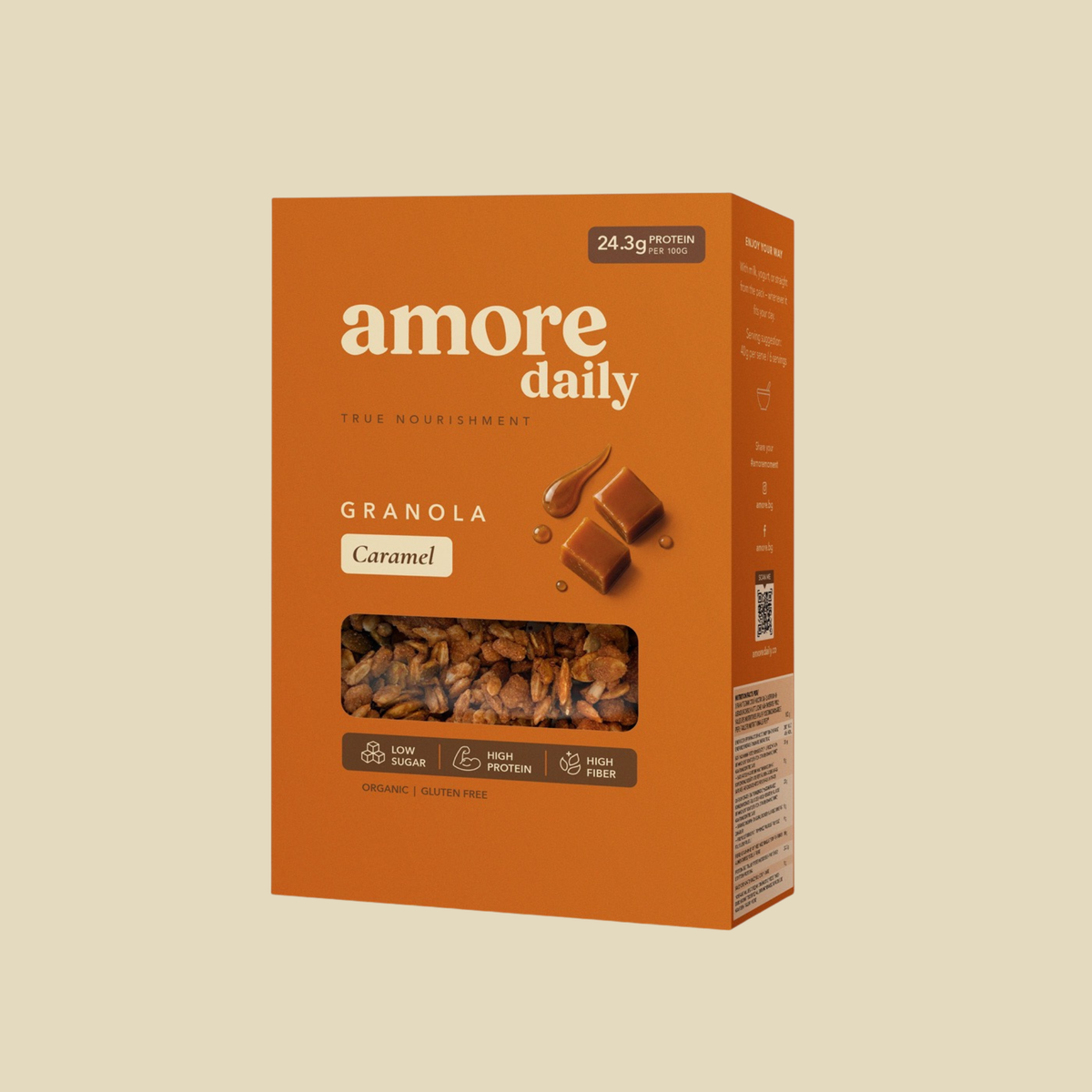 АМОРЕ протеинова Гранола КЕТО Карамел 250гр